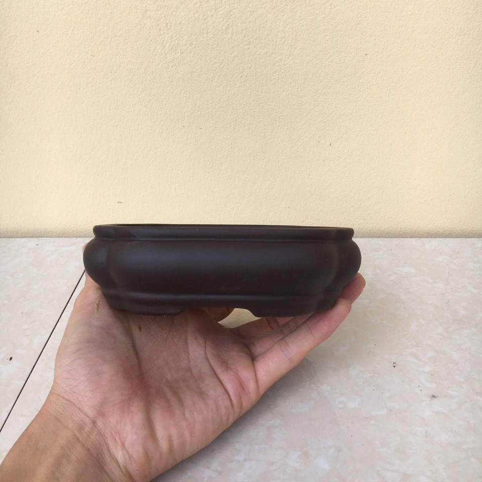 Chậu bonsai Áng mây mini đất nung gốm Bát tràng 1 size BM-28