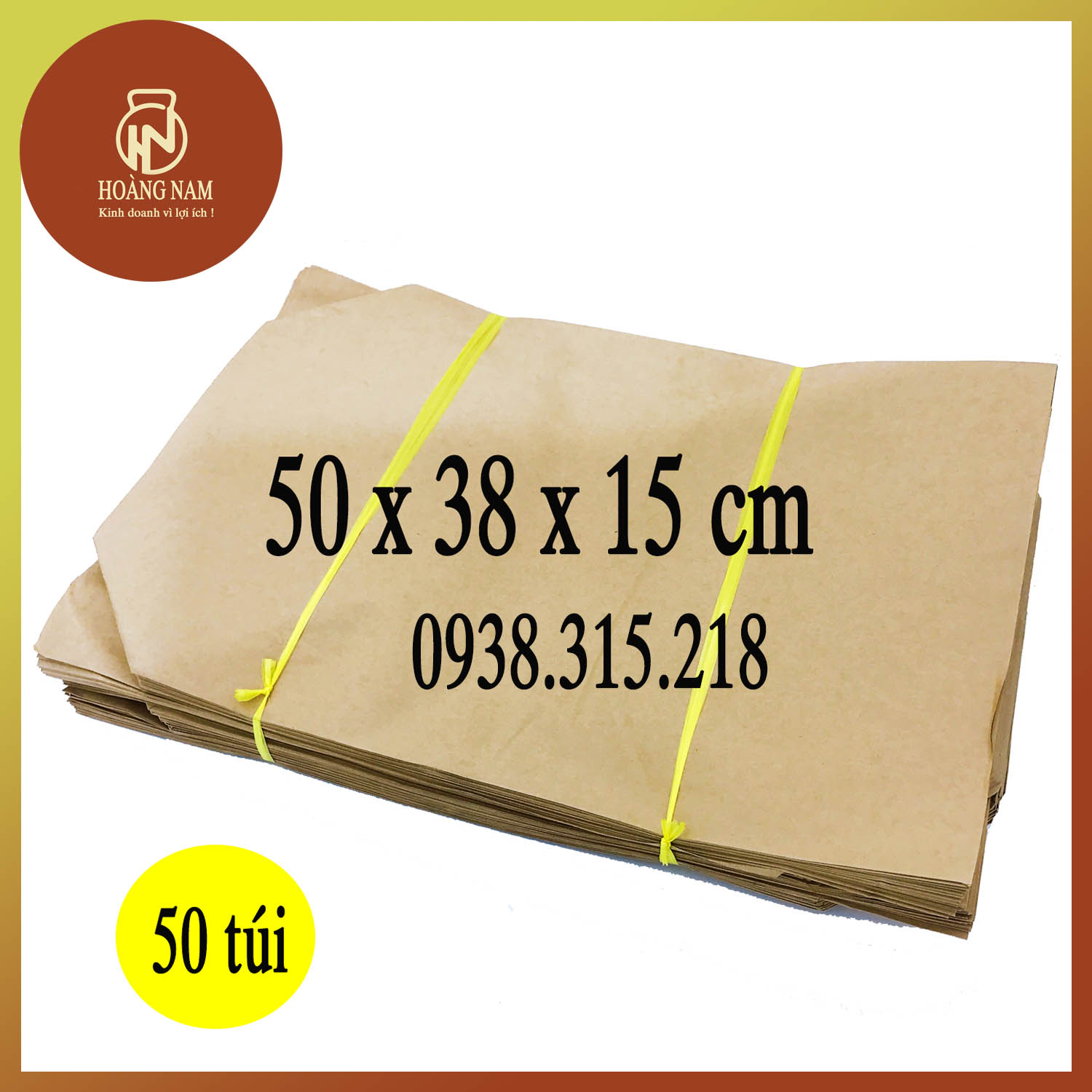 50 PCs Kraft paper bag pack | size 50x38x15 cm, | kraft bag packaging, coffee bean, environmental protection, coffee packaging, food, vegetables and some more