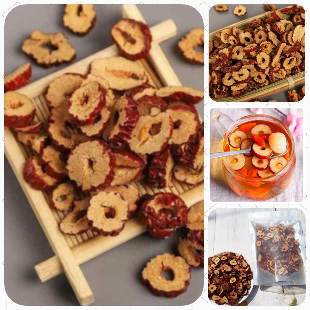 Táo đỏ Tân Cương thái lát túi 100gr.