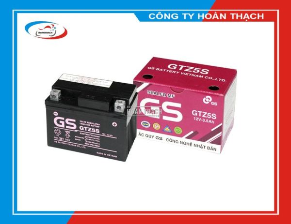 Bình ắc quy khô GS GTZ5S 12V - 3.5Ah có tuổi thọ cao, chất lượng ổn định - Bảo hành 6 tháng