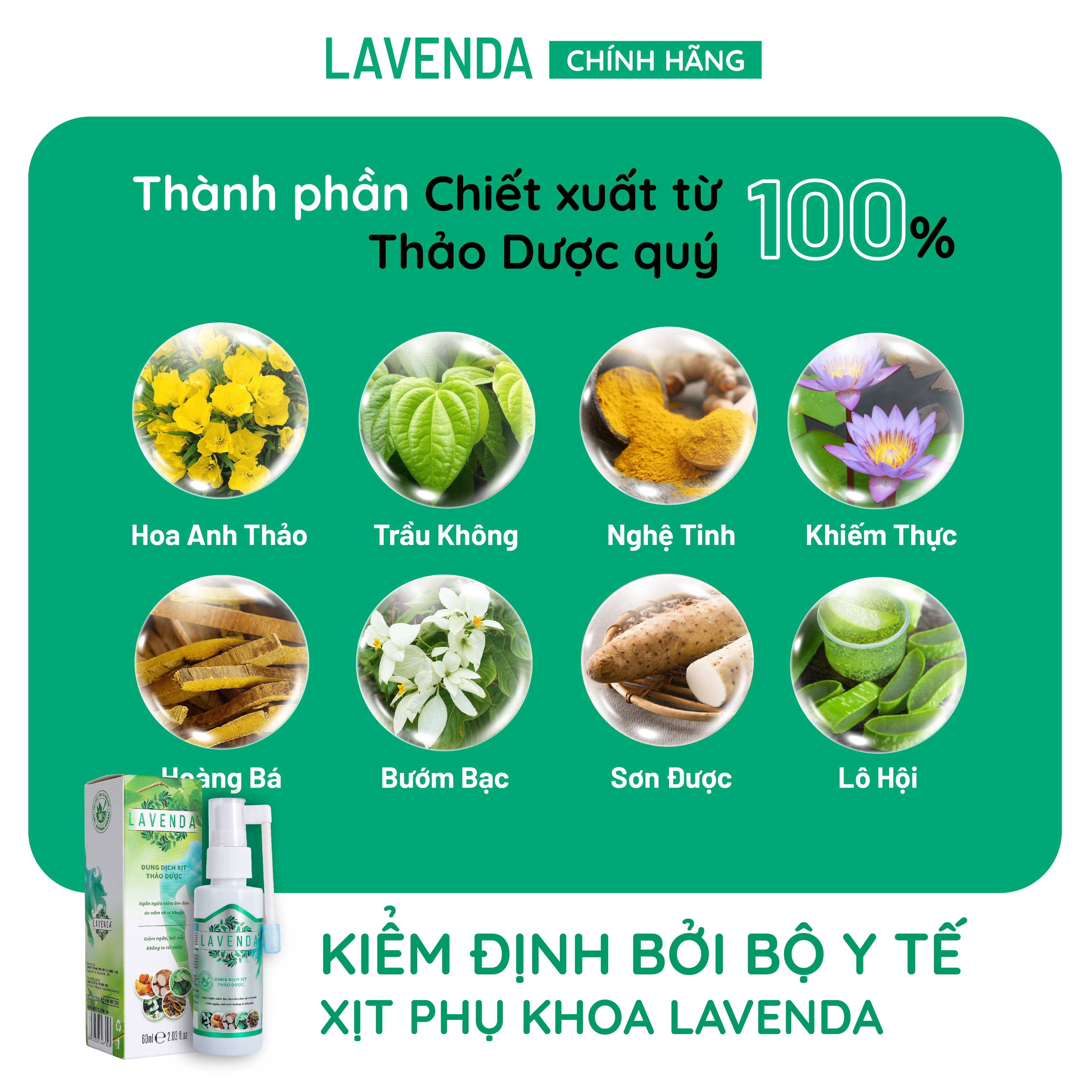 Combo 1 Uống Lavenda Plus (60 viên/hộp) và 1 Xịt Lavenda (60ml/chai)