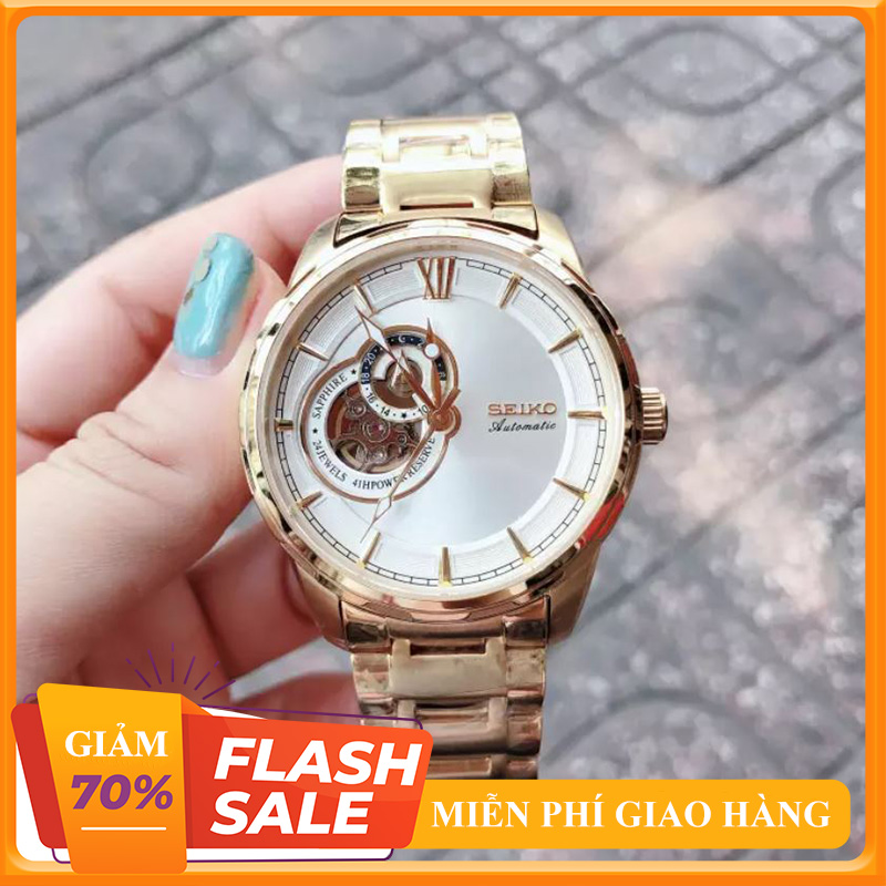 { ĐỒNG HỒ PHỐ }Đồng Hồ Cơ Nam Seiko Automatic - Bào Hành 12 Tháng ( GOLDEN WATCH )