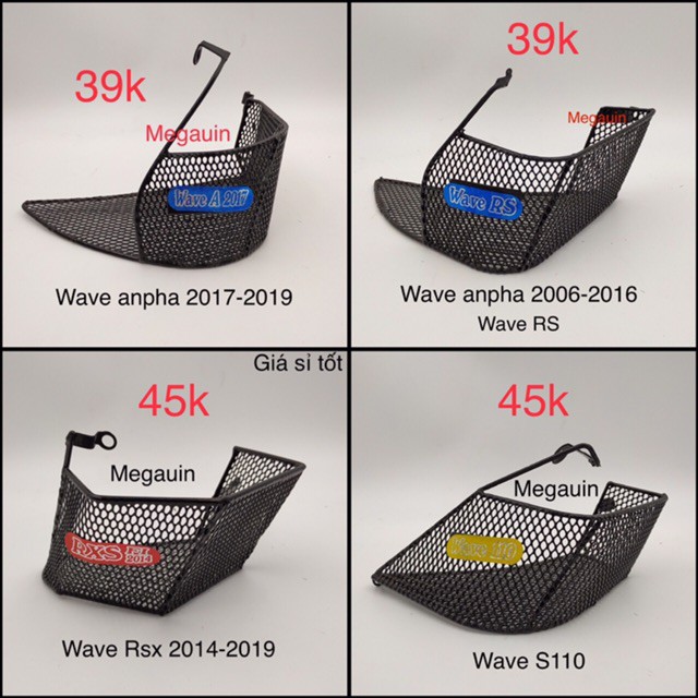 Rổ Hông - Giỏ Cạnh Xe Máy Các Loại