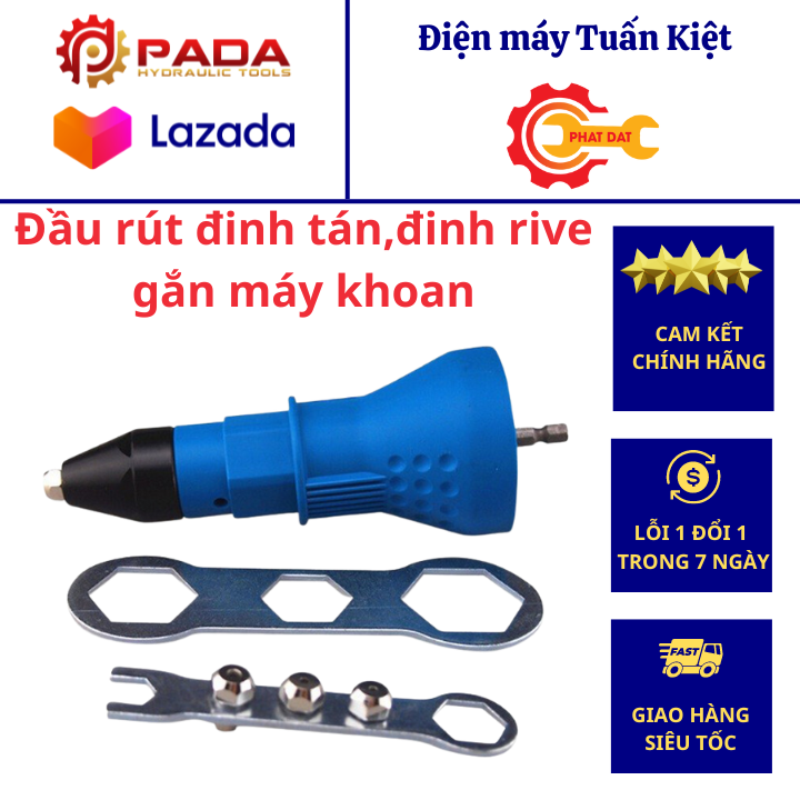 Đầu rút đinh tán,đinh rive siêu tiện dụng gắn máy khoan
