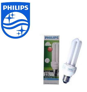Philips - bóng compact 3u - 23w / essential 23w cdl e27