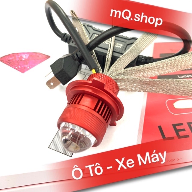 Đèn Pha Led Bi Cầu Mini RUBY 2 Mầu Cost Vàng Pha Trắng Chuyên Ô Tô Xe Máy Chính Hãng MQ Lắp Được Điện Máy