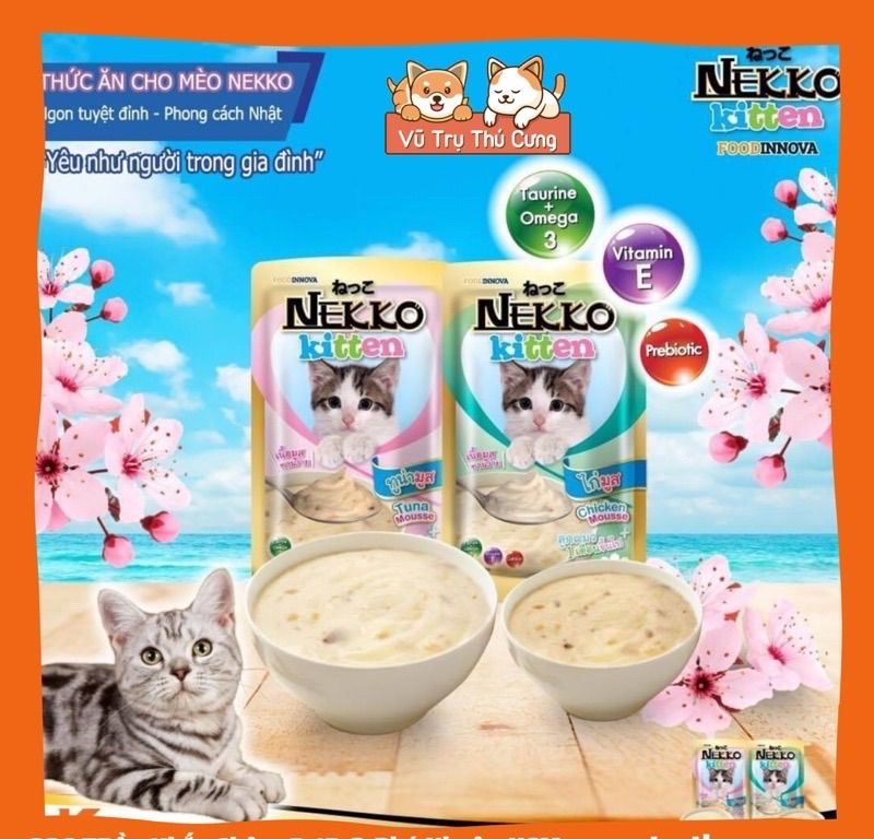 Pate Nekko Cho Mèo Con Nhiều Dinh Dưỡng Gói 70g