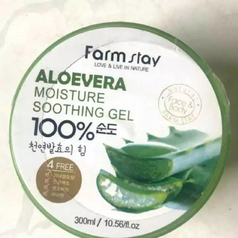 Combo 2 hộp Gel Nha đam Farmstay 100% Aloe Vera Moisture Soothing Gel nhập khẩu