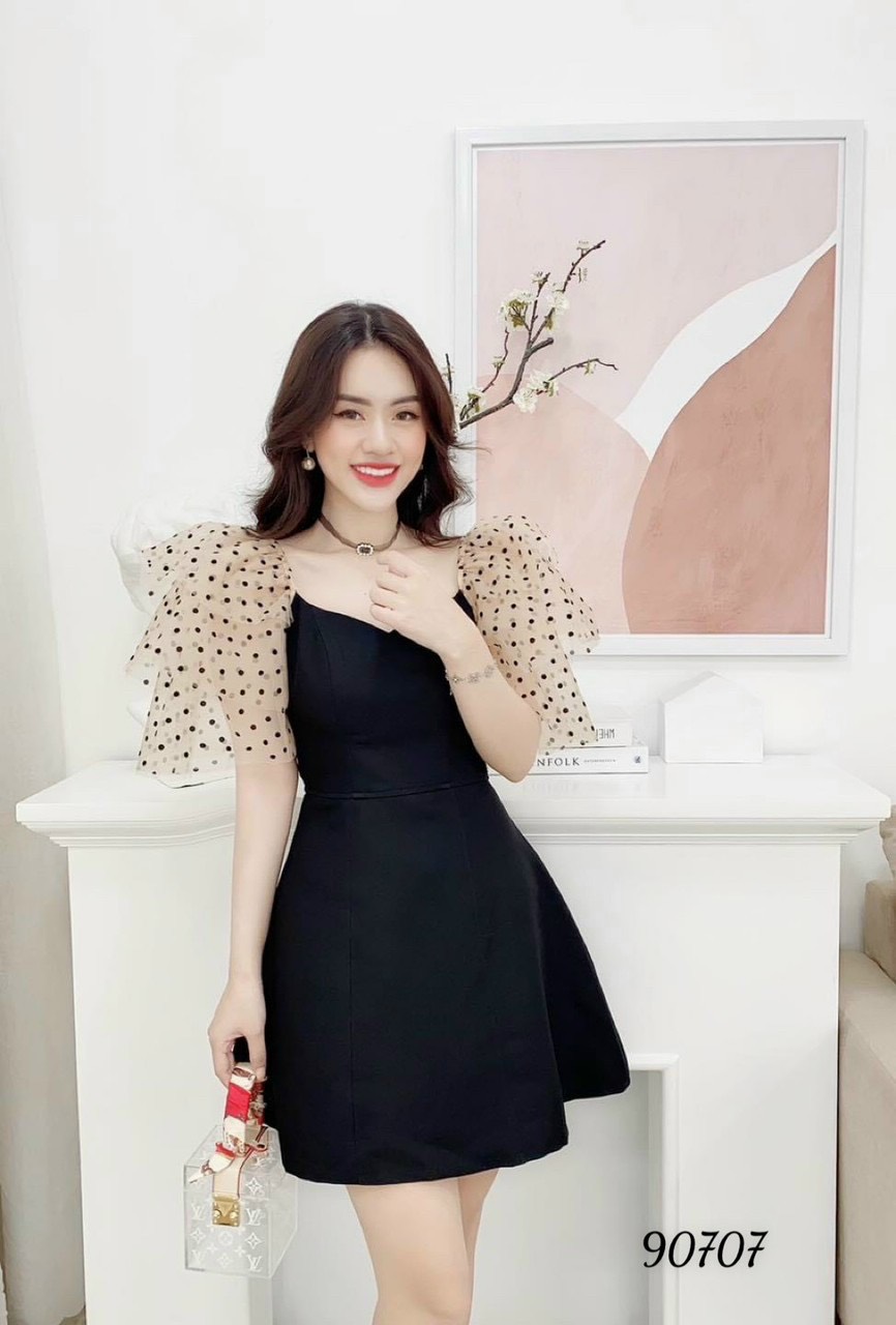 [HCM]ĐẦM XÒE PHỐI VOANI TAY SIÊU XINH TH2022 ( Shop Đầm cao Cấp ST)
