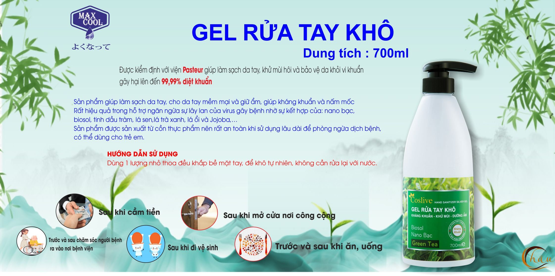 Gel rửa tay khô 700ml