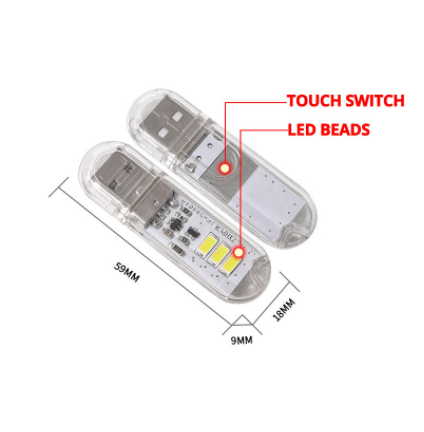 USB led light for room night light table lamp study portable desk lamp with touch switch