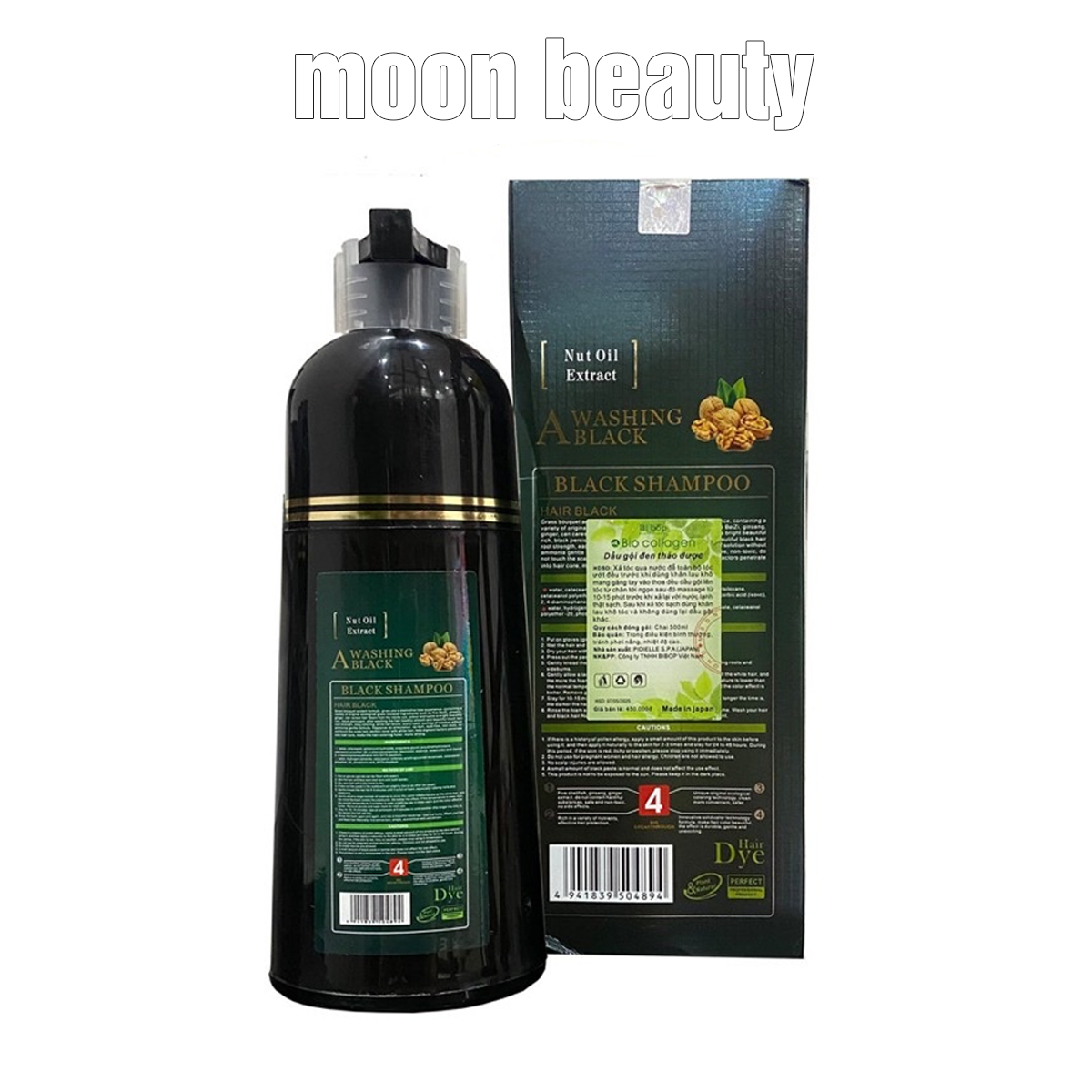 DẦU GỘI PHỦ BẠC ĐEN (NÂU) TÓC BIBOP - GỘI LÀ ĐEN TÓC ( NÂU TÓC