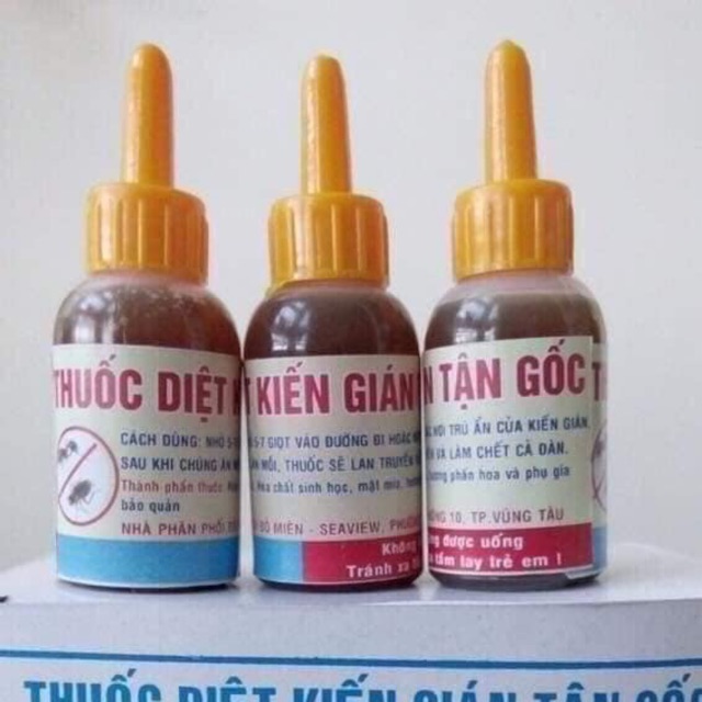 Combo 3 chai Thuốc Diệt Kiến Sinh Học Thuốc Diệt Kiến Tận Gốc Hiệu Quả Dạng Nhỏ Giọt, Không Mùi, Thành Phần Sinh Học An Toàn Khi Sử Dụng