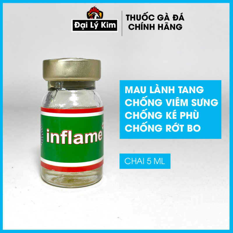 Combo 2 chai thuốc trị tang gà đá Inflame, chai 5ml, nhập khẩu chính hãng Thái Lan + trị tang gà đá, trị tang cho gà đá, thuốc trị tang cho gà đá, trị tan gà đá