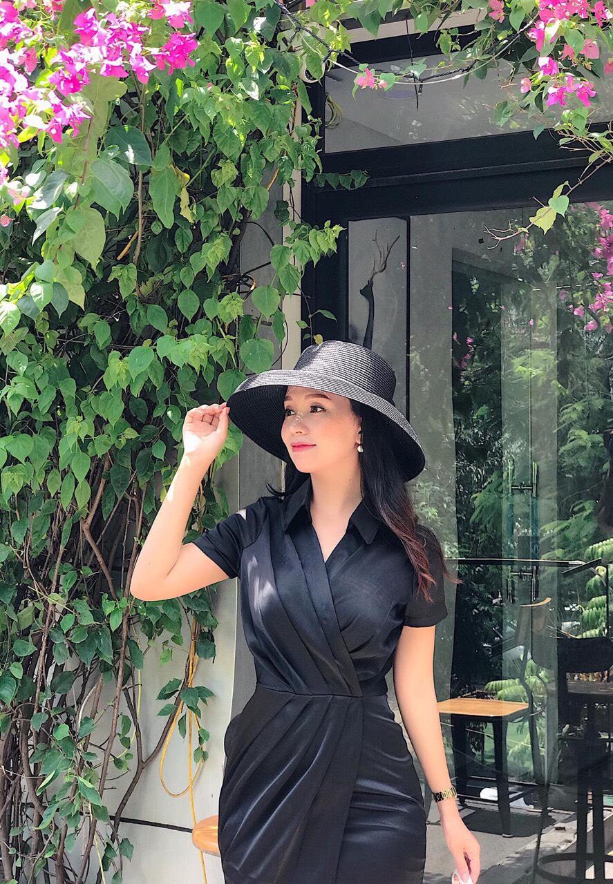 Đầm sơ mi nhún eo chất kate lụa freesize 2 màu trắng đen