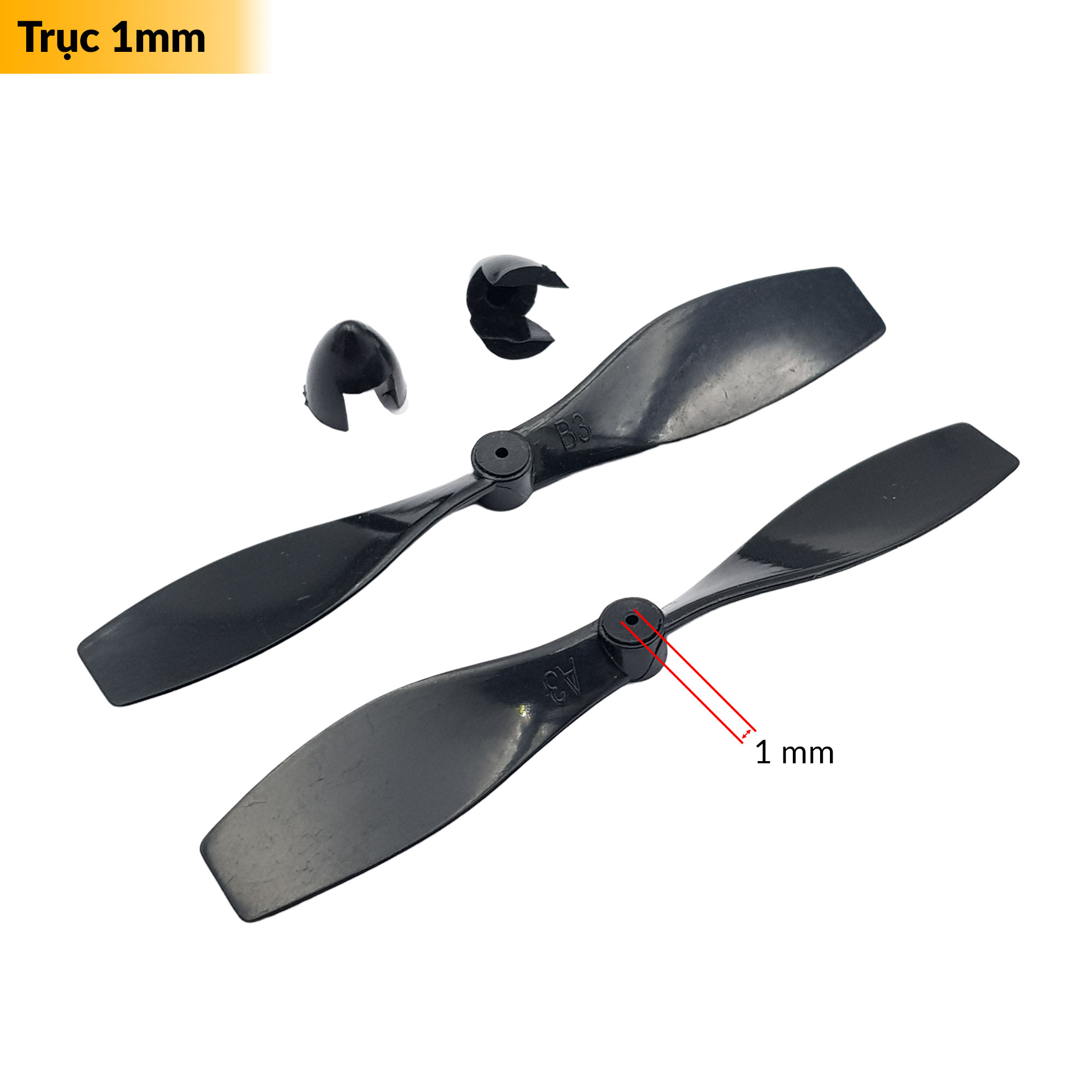 Bộ 2 cánh quạt thuận nghịch 75mm