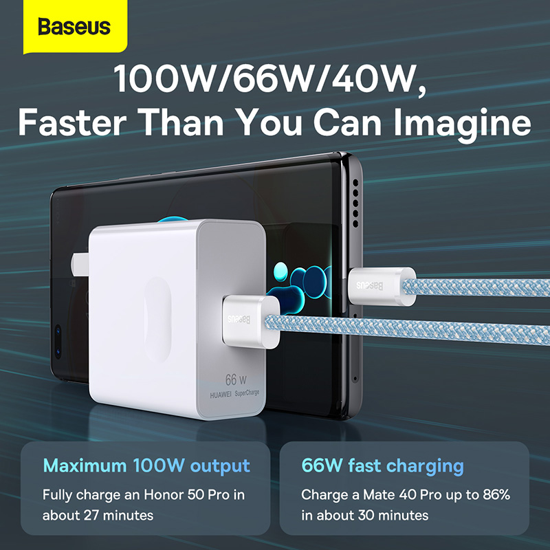 Baseus 100W Fast Charging USB C Cable For Macbook USB C To USB Type C Cable For ipad Xiaomi Samsung PD Fast Charger Date Transfer Cord Wire HSHOP HSHOP365 bb2