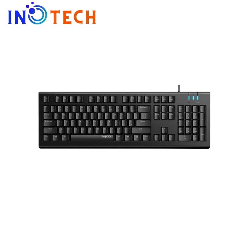 Bàn phím có dây rapoo nk1800 usb -ino tech- ino239 hàng chính hãng giá tốt, bảo hành 12 tháng, thiết kế mỏng nhẹ đơn giản, bền đẹp, dễ sử dụng phù hợp làm văn phòng, gia đình, chơi game