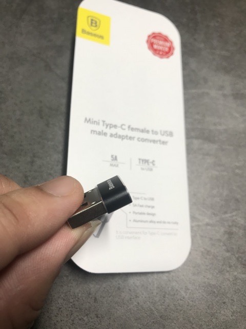 Đầu chuyển đổi Baseus OTG USB-A ra USB-C ( Adapter/Converter Usb A to Usb Type C)