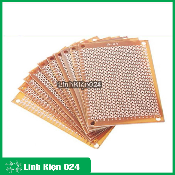 Combo 5 tấm PCB phíp đồng đục lỗ 5x7cm màu nâu hàn mạch thủ công