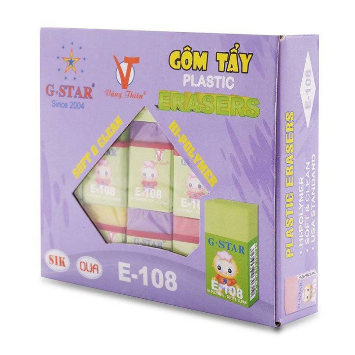 Hộp 30 Cục Gôm Tẩy Chì Gstar E-108