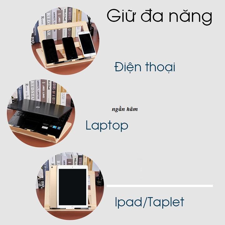 Khung gỗ đọc sách, để laptop, ipad xếp gọn