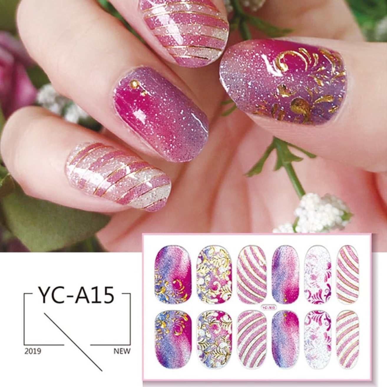 Sticker 3D cao cấp trang trí móng Hàng Mới Về