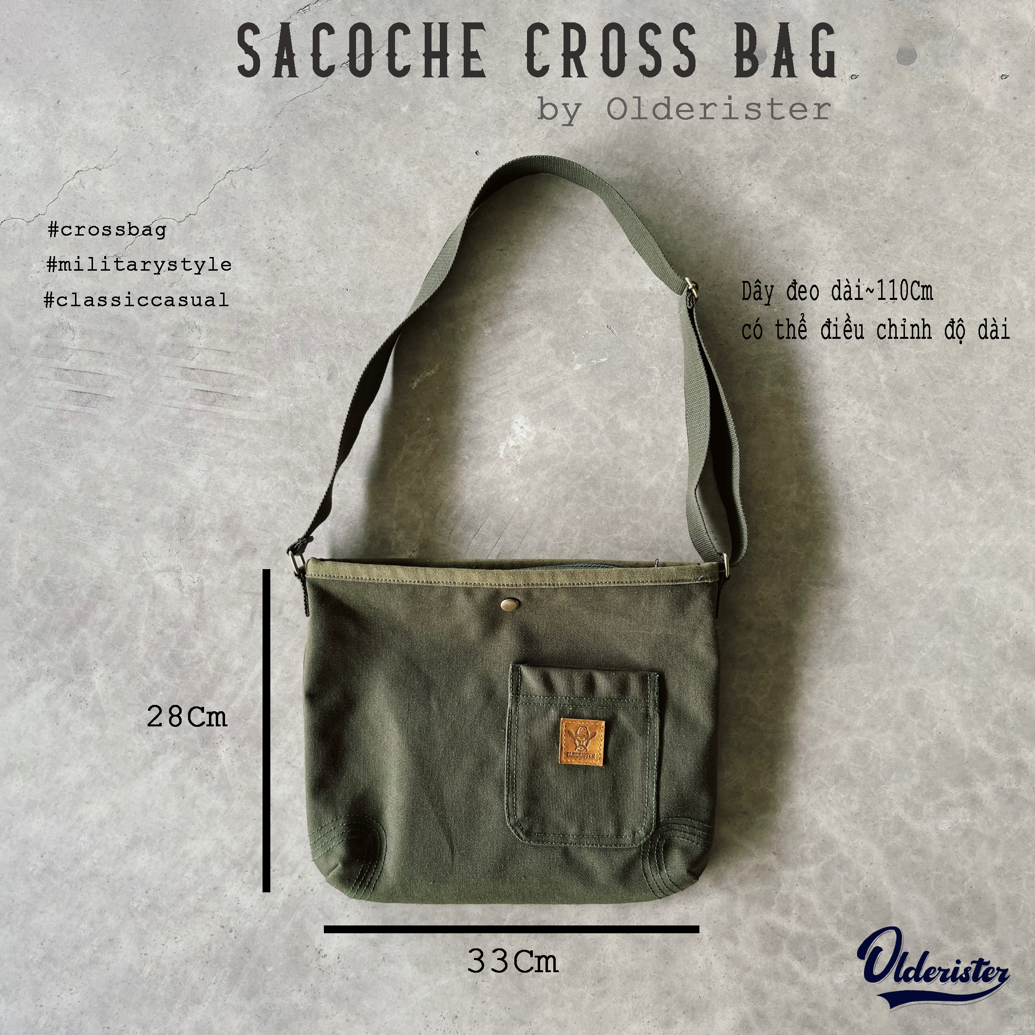 Túi đeo chéo Sacoche Cross Bag - Olderister