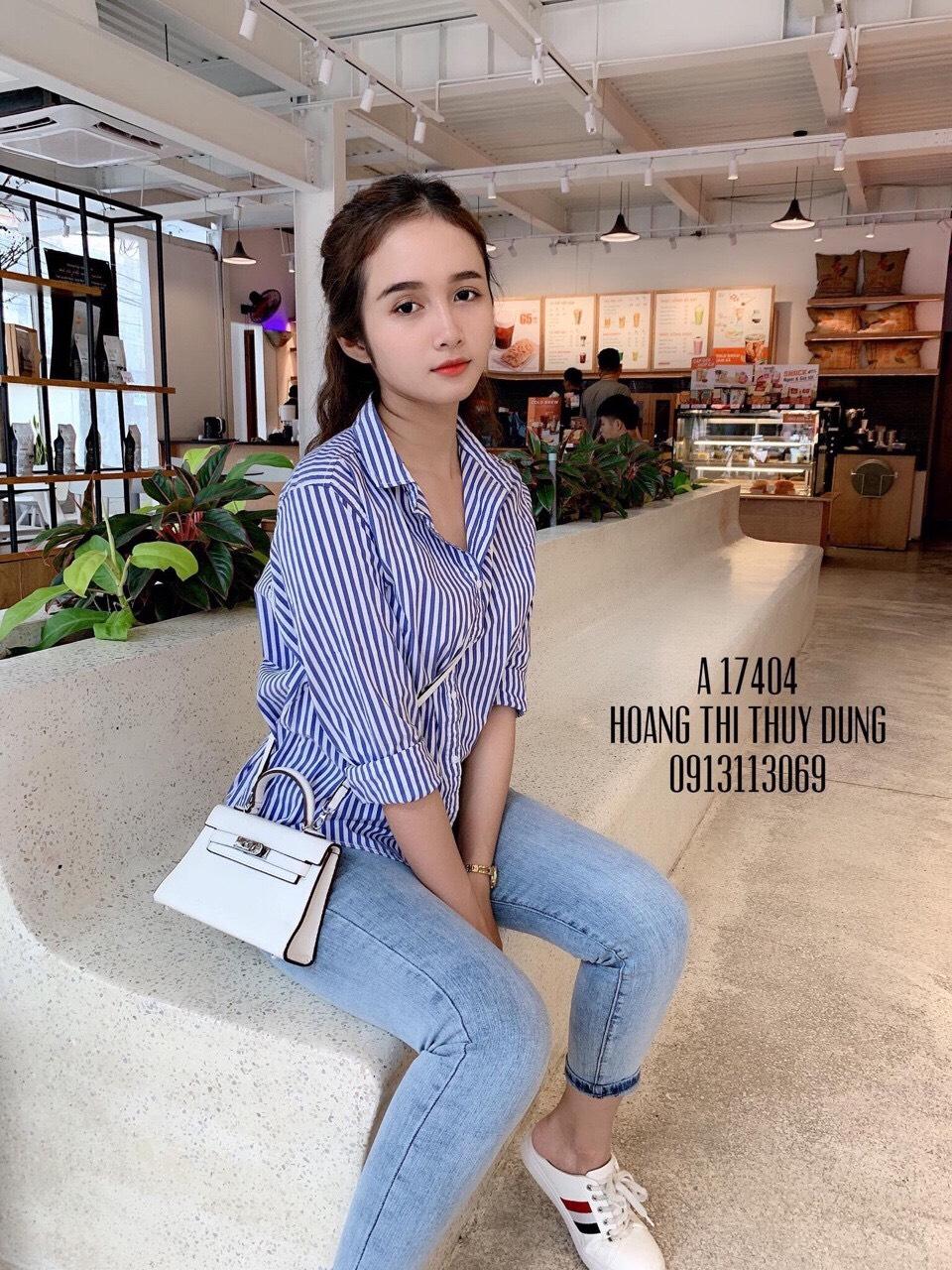 Áo Sơmi Sọc Lệch Tà Cá Tính TTS0251