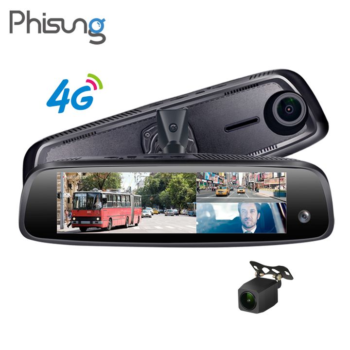 [Trả góp 0%] Camera hành trình gương cao cấp Phisung E09-3 tích hợp 3 camera