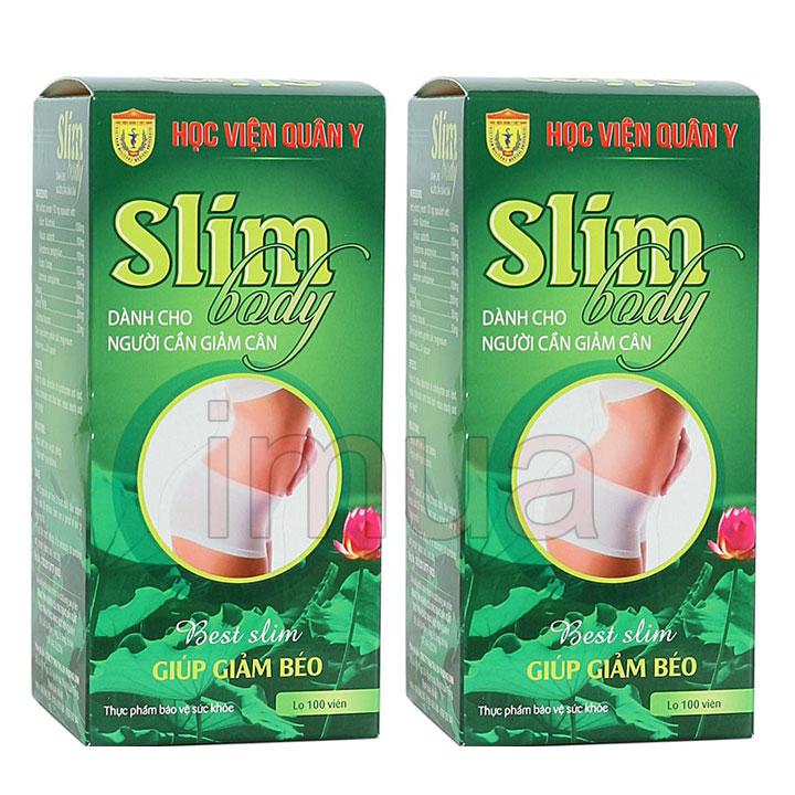 Liệu trình 2 hộp Viên Giảm cân, giảm béo Slimbody học viện quân y