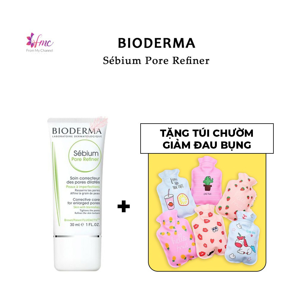 [MUA 1 TẶNG 1] Kem dưỡng se khít lỗ chân lông Bioderma Sébium Pore Refiner 30ml + Tặng 1 túi chườm giảm đau bụng