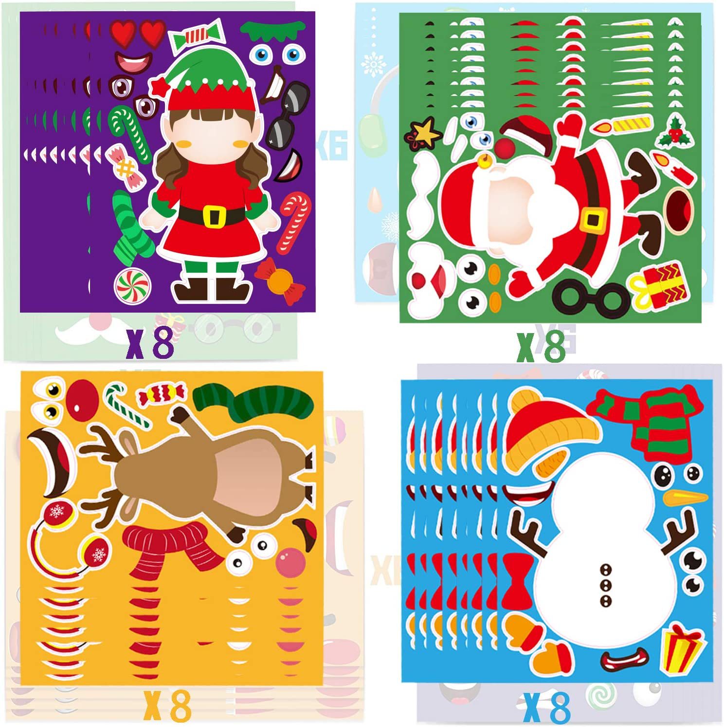 Tem dán sticker noel cho bé