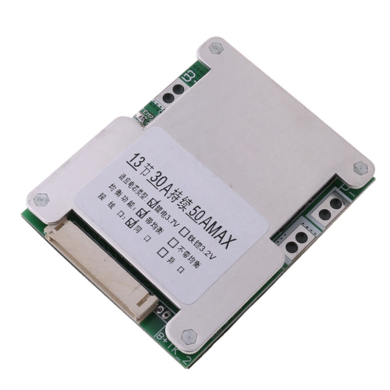 1pc BMS 13S 48V 50A 18650 Li-ion Lithium Battery Pack Protection Equalizer Board PCB