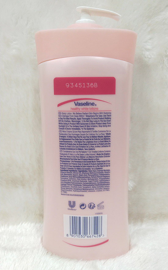 VASELINE HEALTHY WHITE – Sữa trắng da chống nắng 725ml
