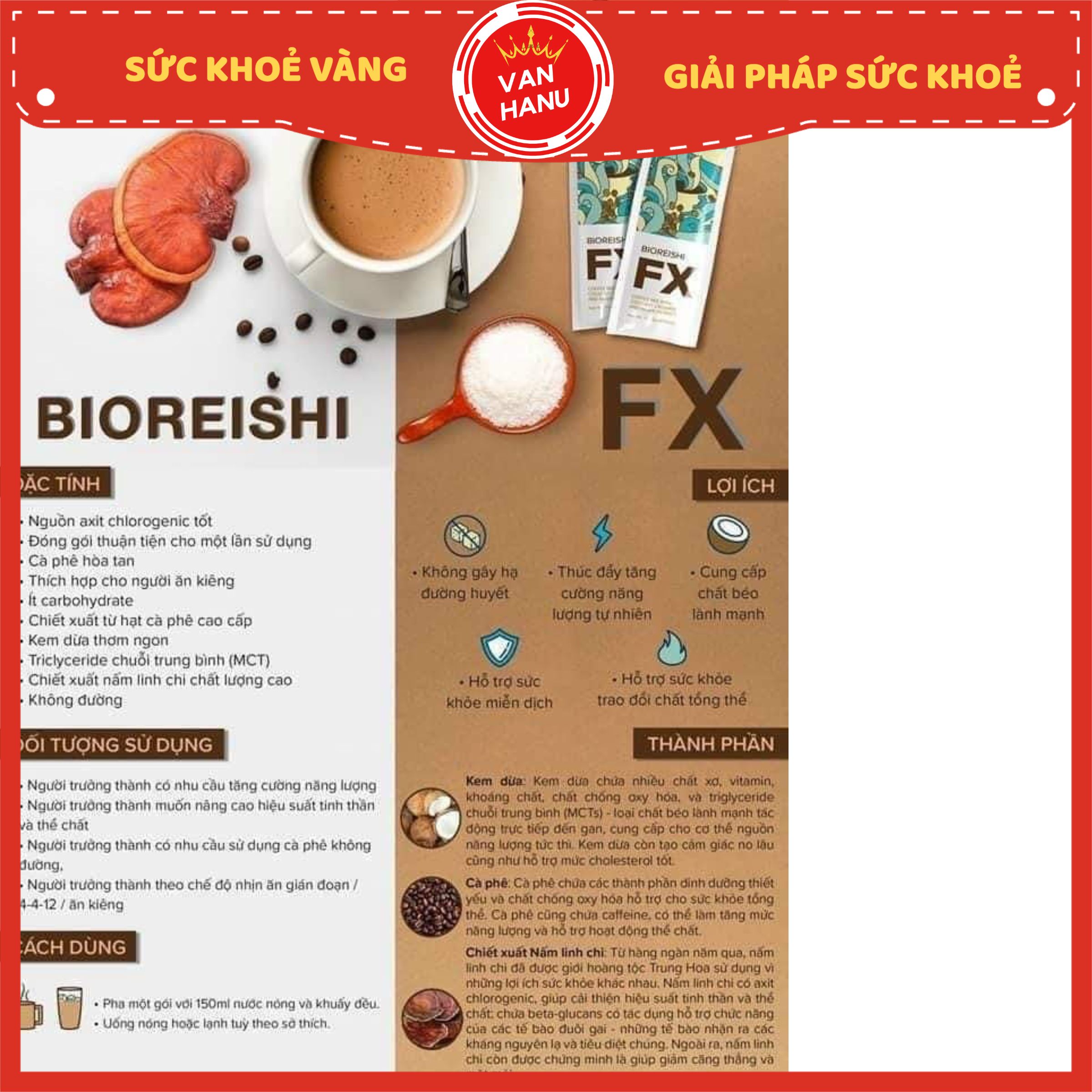 Cafe không đường FX - VanHanu - Sức Khoẻ Vàng