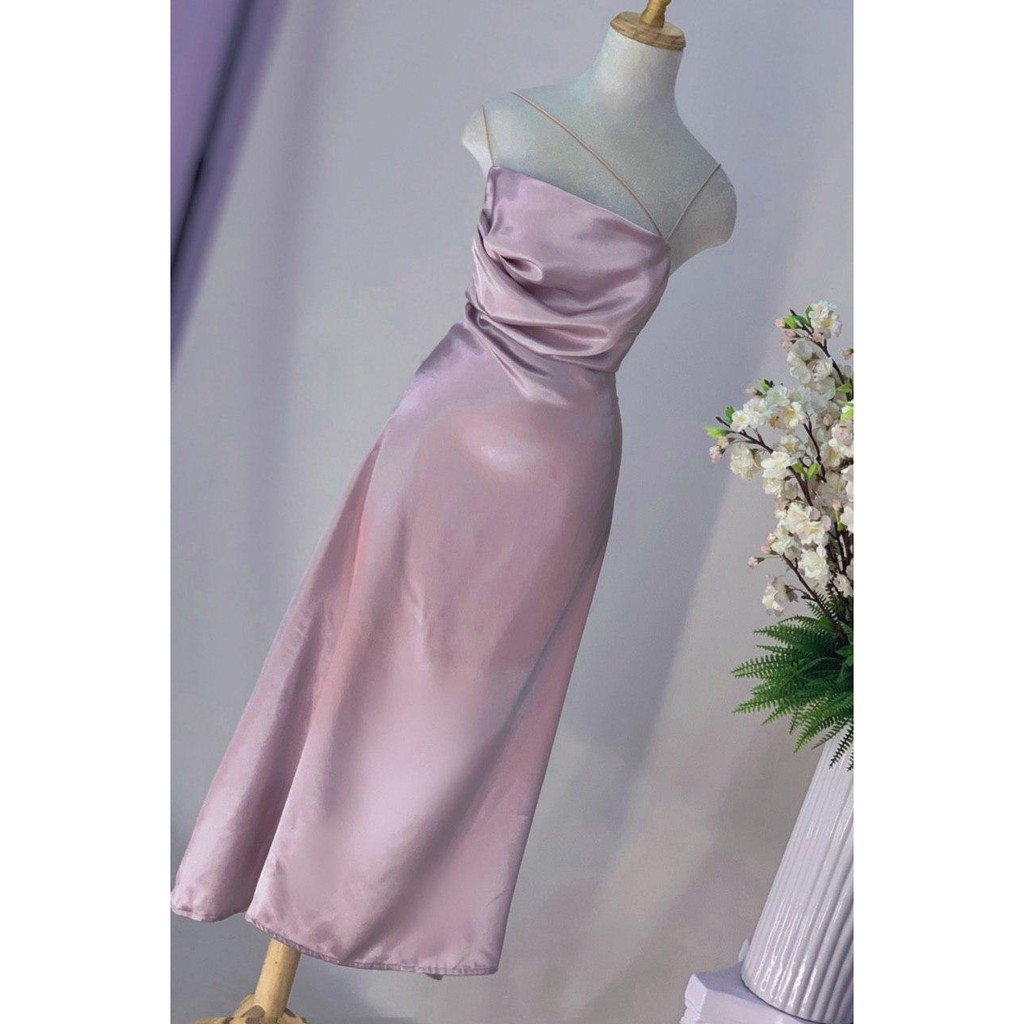 Đầm Maxi Phi Lụa Dây Kiểu