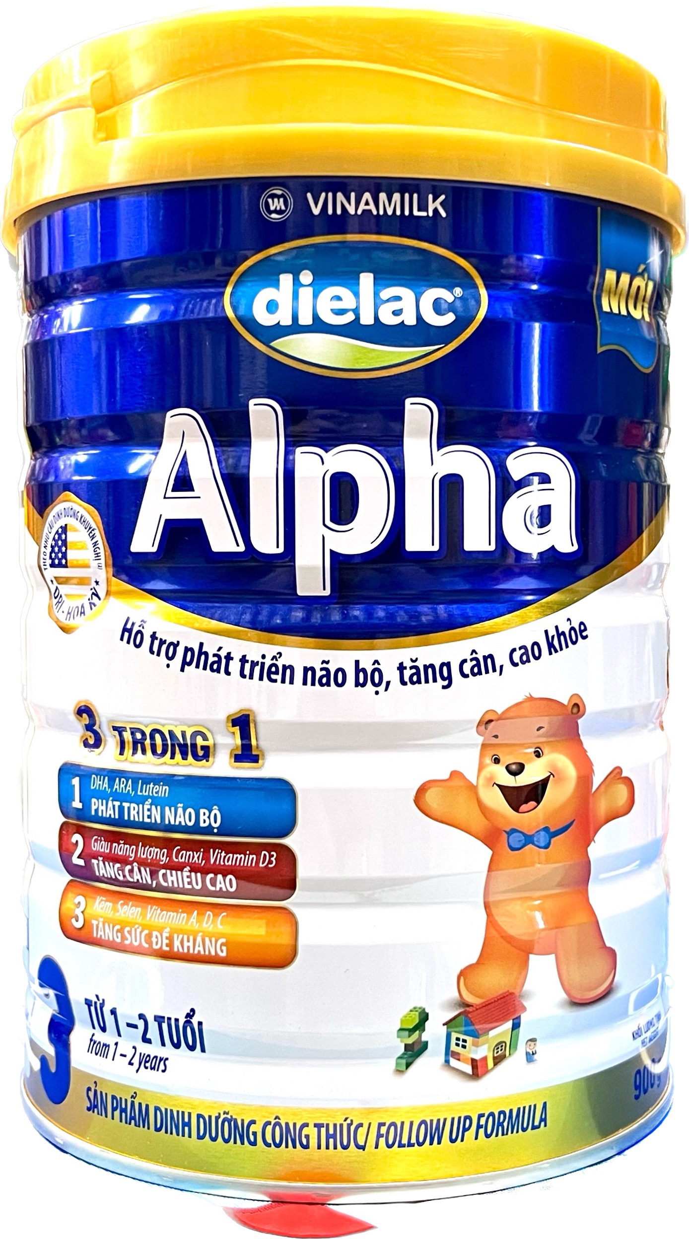 Sữa bột cho bé Dielac Alpha lon 900g số 1, số 2, số 3, số 4