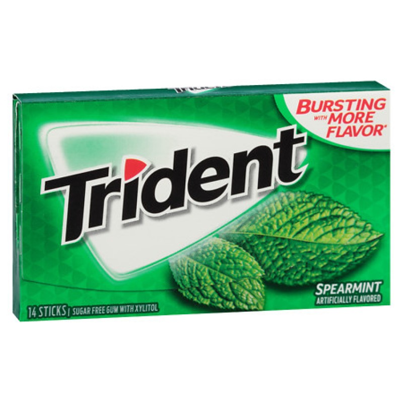 [HCM](4 vị) Kẹo gum Trident (14 viên - Sugarfree) - USA