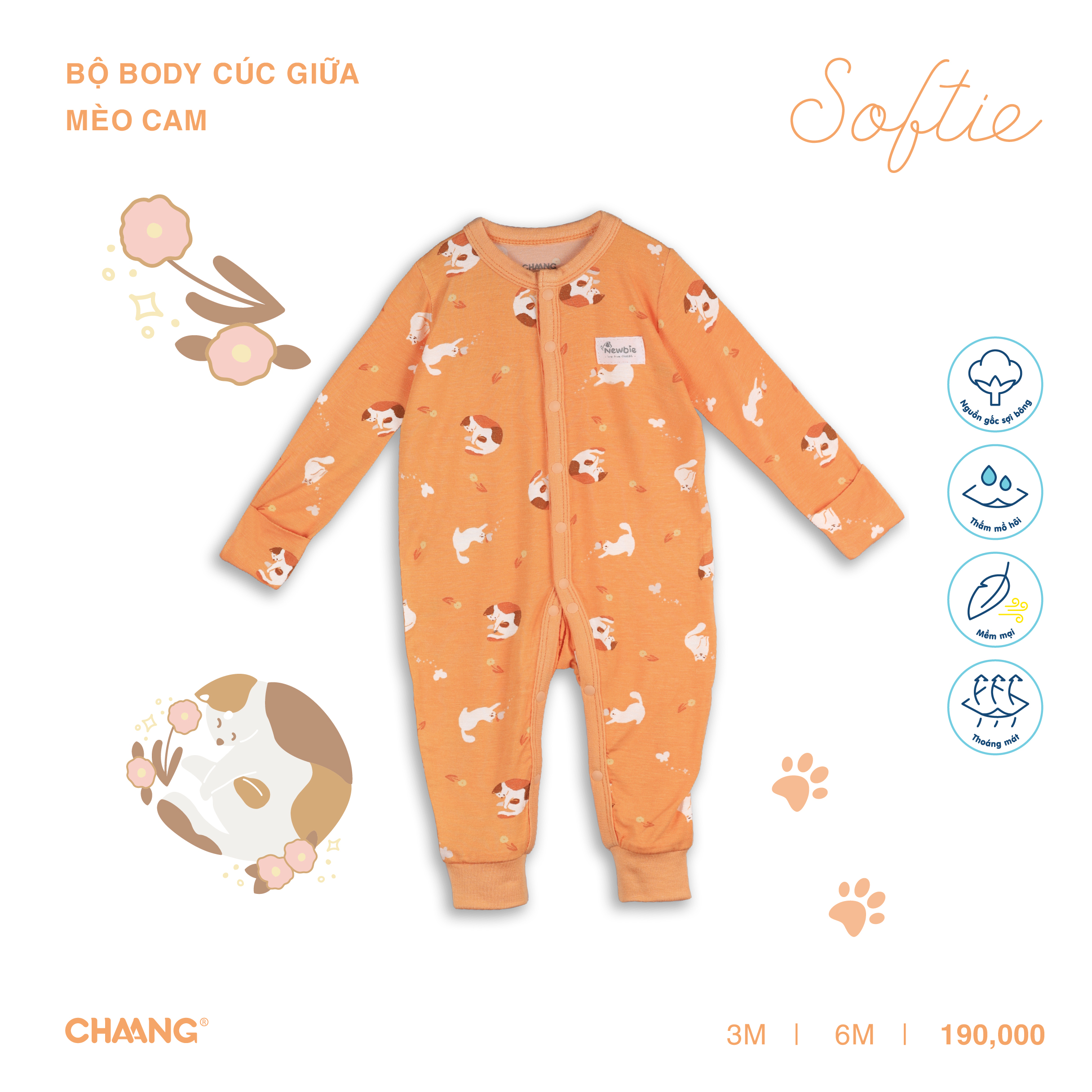 Bộ body dài cúc giữa Mèo Chaang