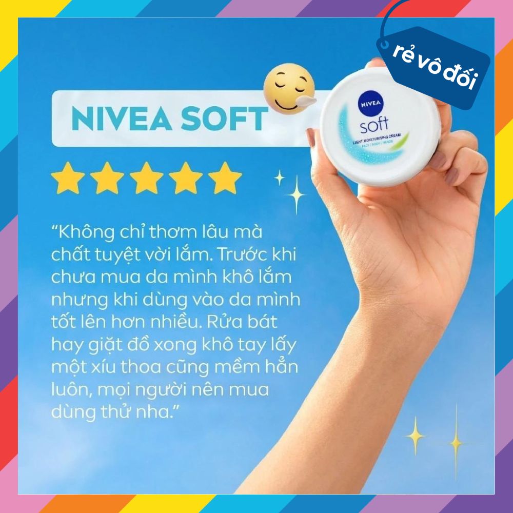 Nivea Soft creme moisturizer 50ml/ 200ml-Thailand