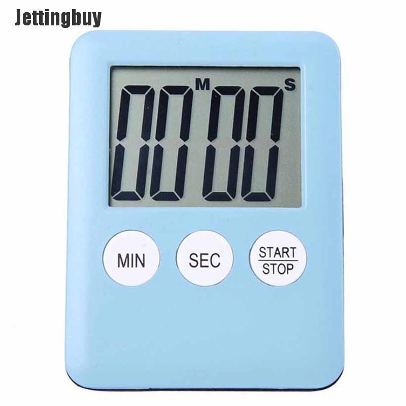 Jettingbuy 1pc LCD Digital Screen Kitchen Timer Cooking Count Up Countdown Alarm Clock