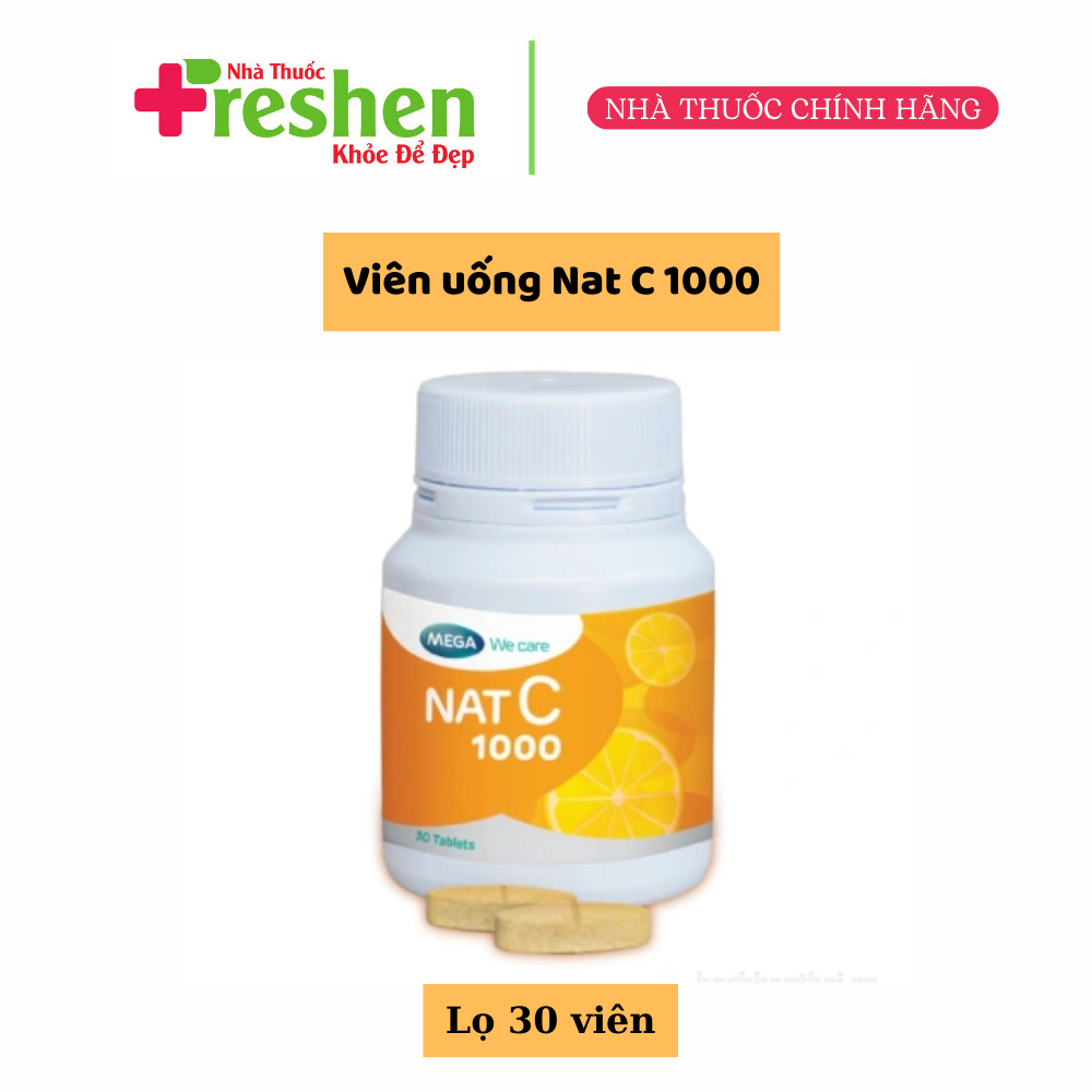 Viên uống Nat C 1000 Mega Lifesciences cung cấp vitamin C cho cơ thể