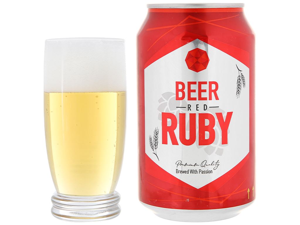 Bia red RUBY lon 330ml