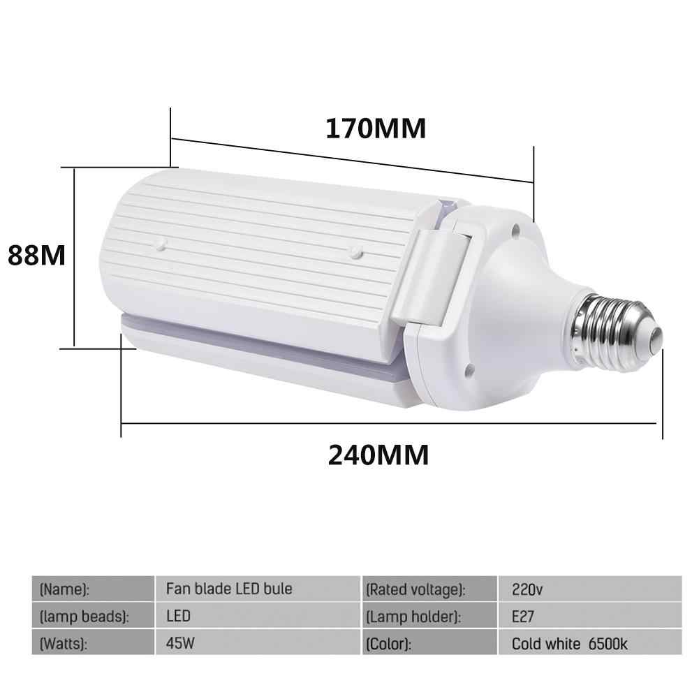Bóng đèn led hình 3 cánh quạt 45w siêu sáng