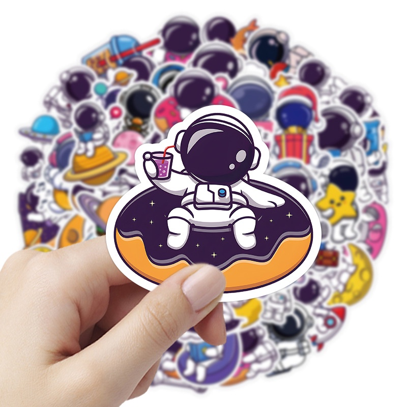 1 Sticker Decal Dán Chống Nước Size Lớn Chống Nước Phi Hành Gia