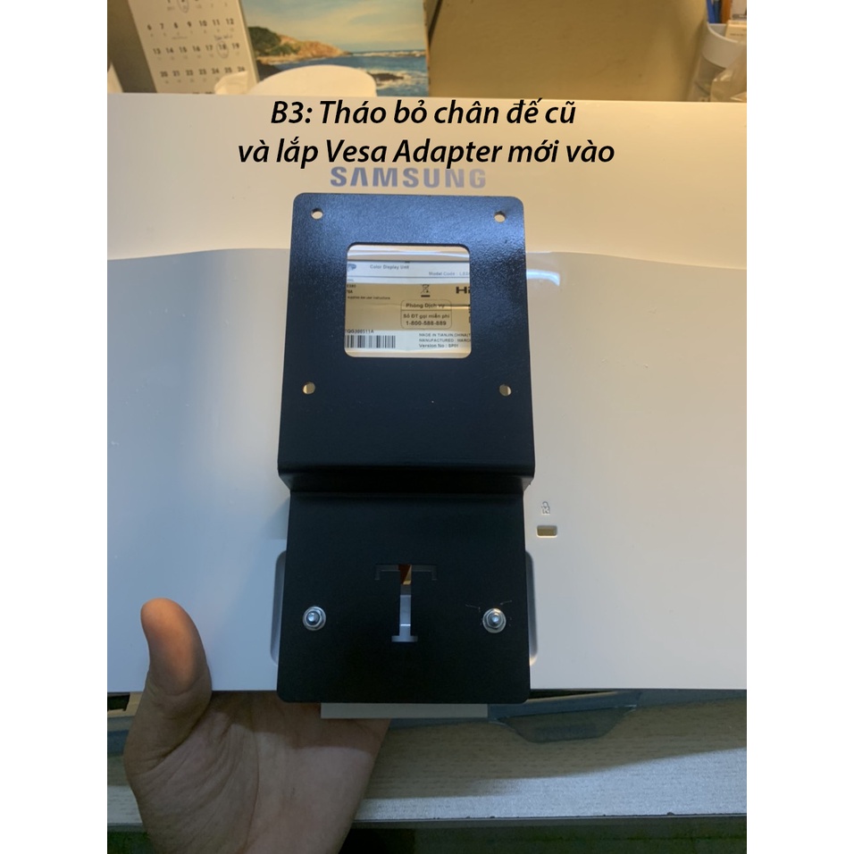 VESA ADAPTER (kèm đủ ốc) màn hình Samsung S24E360