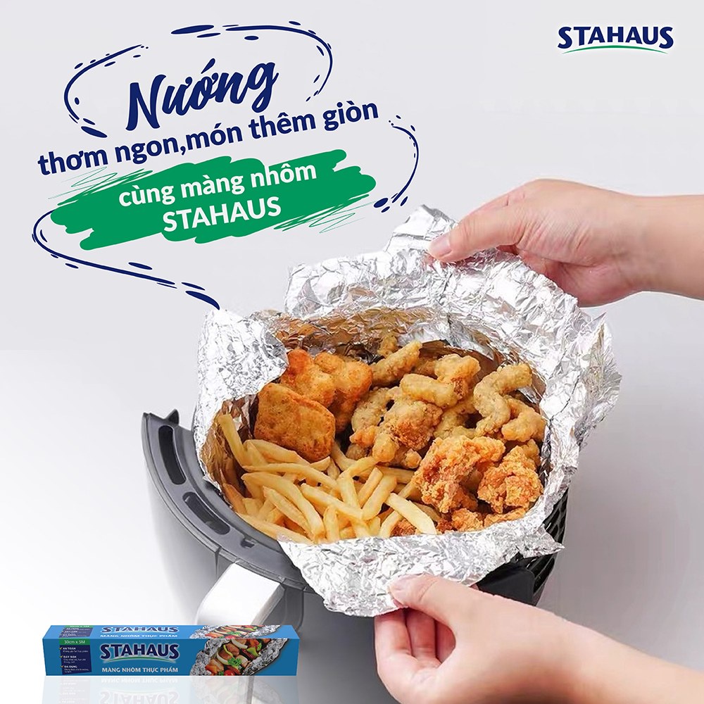 Màng nhôm thực phẩm STAHAUS (Giấy bạc nướng thực phẩm)