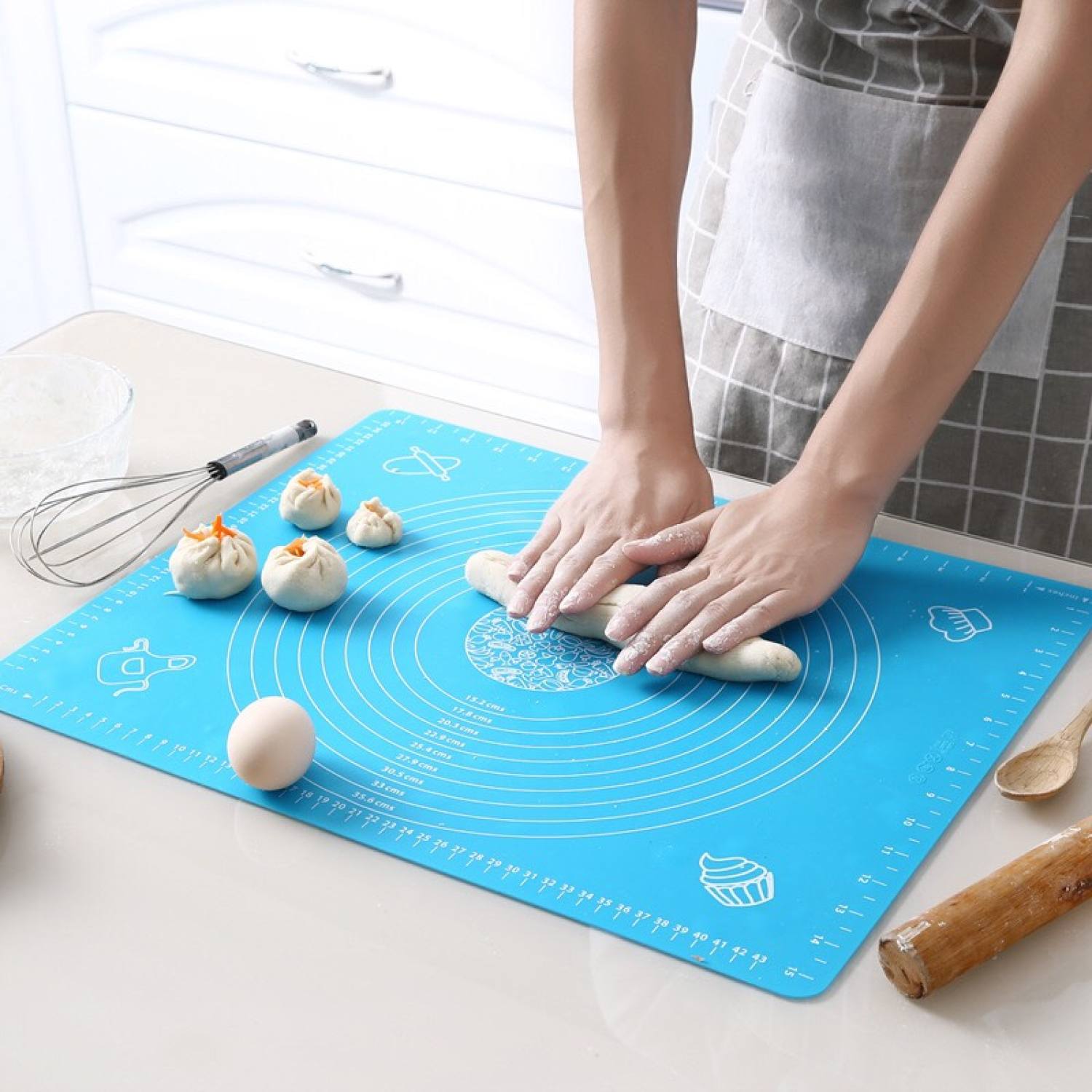 Thớt Silicon Dẻo Có Chia Vạch Làm Bánh