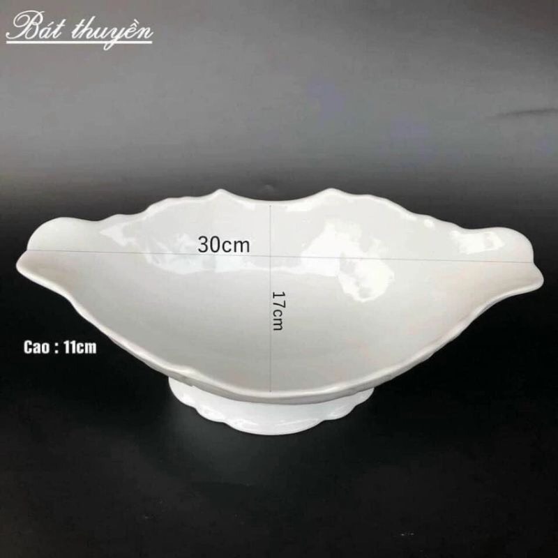 Bộ Bát Đĩa Hoa Mặt Trời Trắng Trơn [ Bát Tràng ]Set Bát Đĩa Cúng Gia Tiên